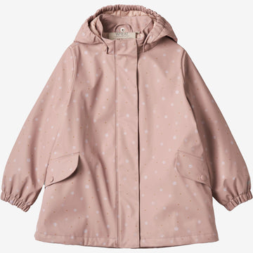 Wheat Outerwear Thermo Rain Jacket Rika Rainwear 2401 powder rose flowers