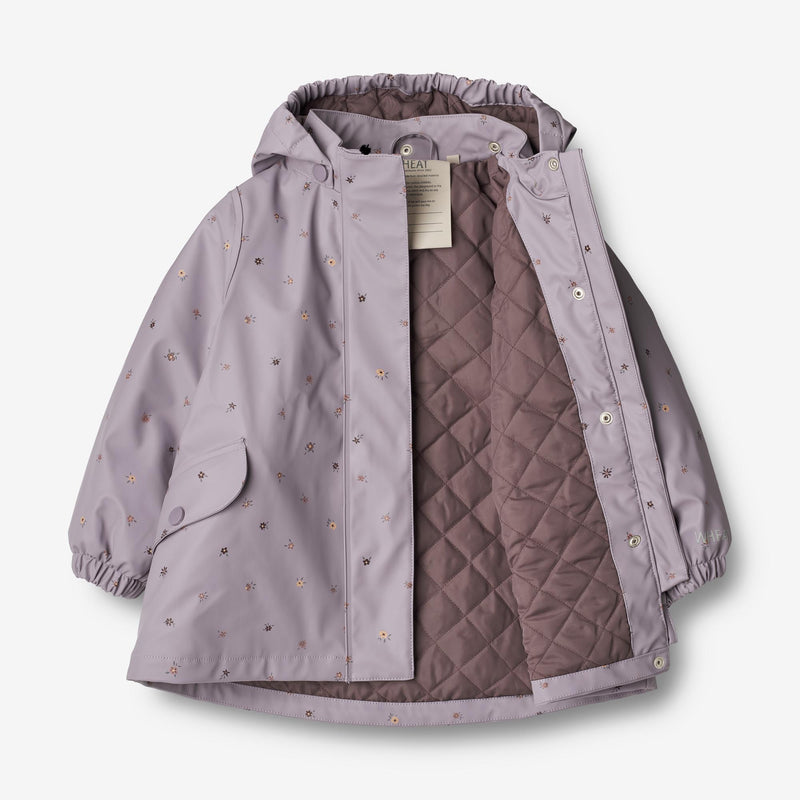 Wheat Outerwear Thermo Rain Jacket Rika Rainwear 1347 lavender flowers