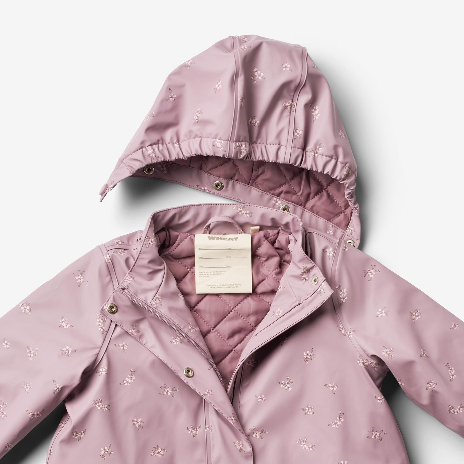 Thermo Rain Jacket Rika soft lilac flowers –