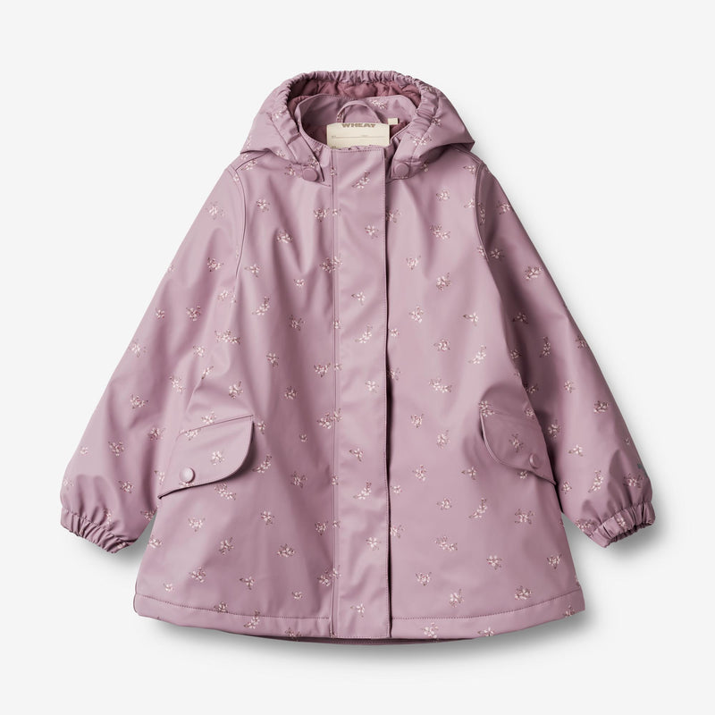 Wheat Outerwear Thermo Rain Jacket Rika Rainwear 1353 soft lilac flowers