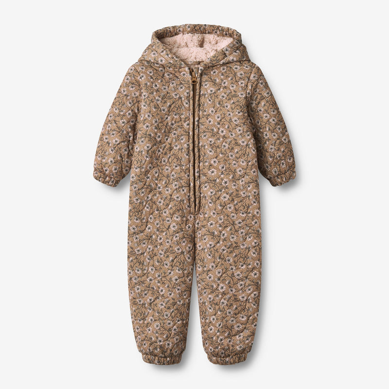 Wheat Outerwear Thermosuit Hayden | Baby Thermo 1124 caramel anemones