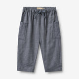 Wheat Main Trousers Arne Trousers 1312 greyblue slub stripe