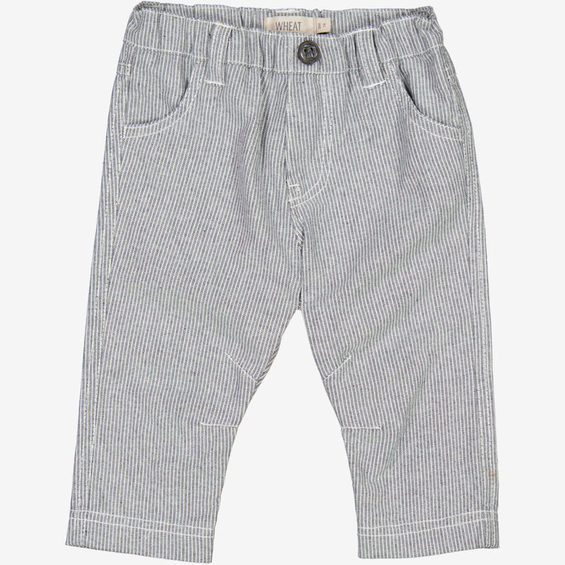 Trousers Edvard | Baby - navy denim stripe