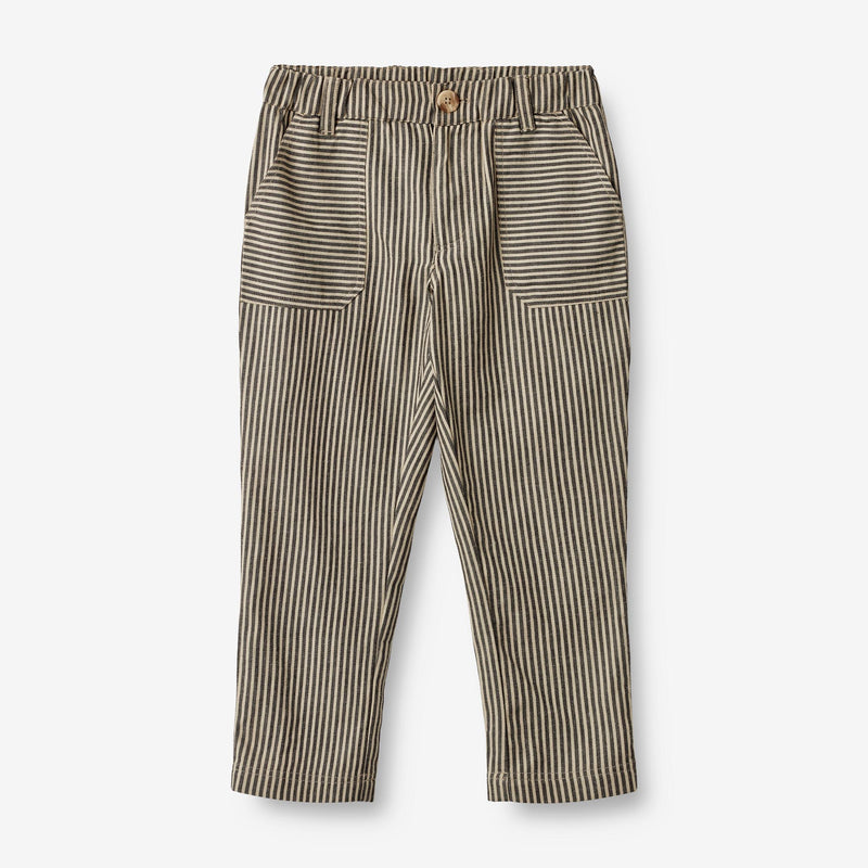 Wheat Main Trousers Egon Trousers 0030 black coal stripe