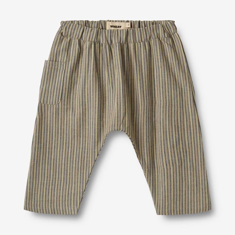 Wheat Main Trousers Henry Trousers 1117 blue green stripe