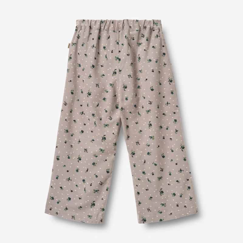 Wheat Main Trousers Thinka Trousers 9553 dusty purple flower hearts