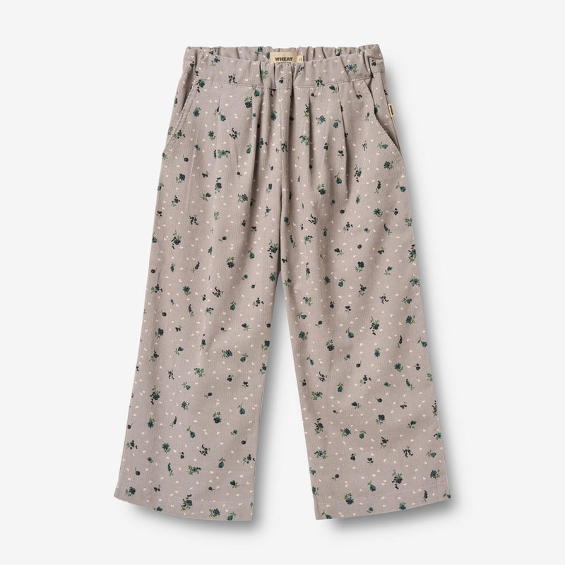 Wheat Main Trousers Thinka Trousers 9553 dusty purple flower hearts