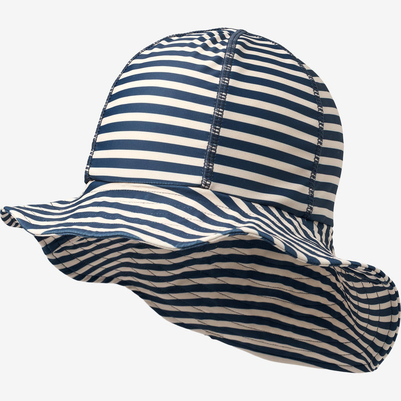Wheat Main UV Sun Hat Swimwear 1325 indigo stripe