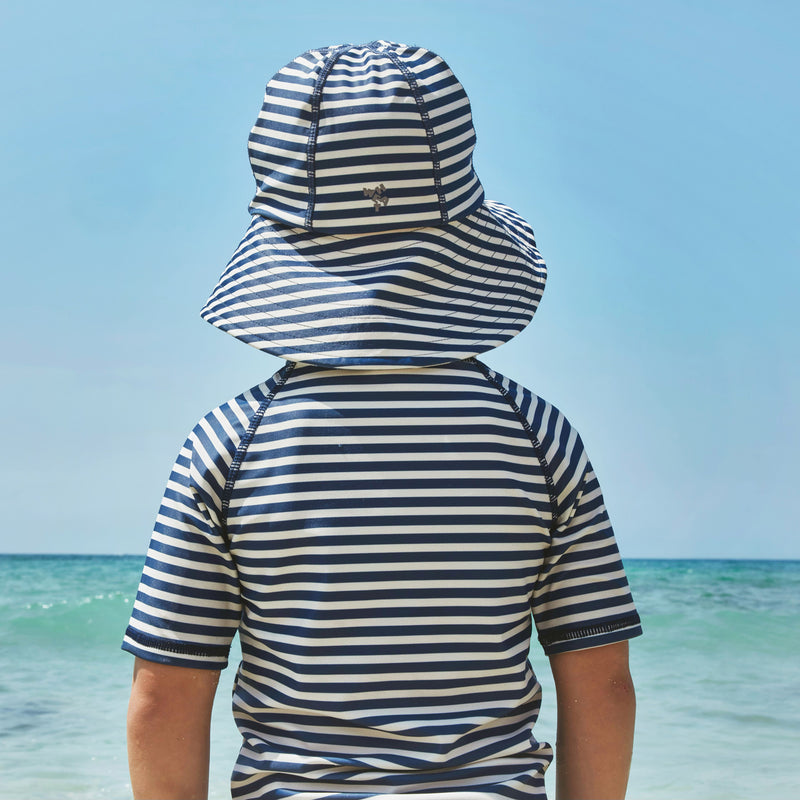 Wheat Main UV Sun Hat Bora Accessory 1048 blue stripe
