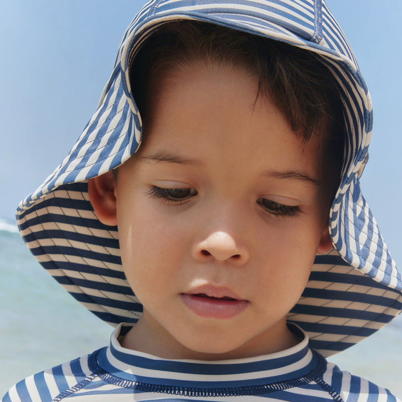 Wheat Main UV Sun Hat Bora Accessory 1048 blue stripe