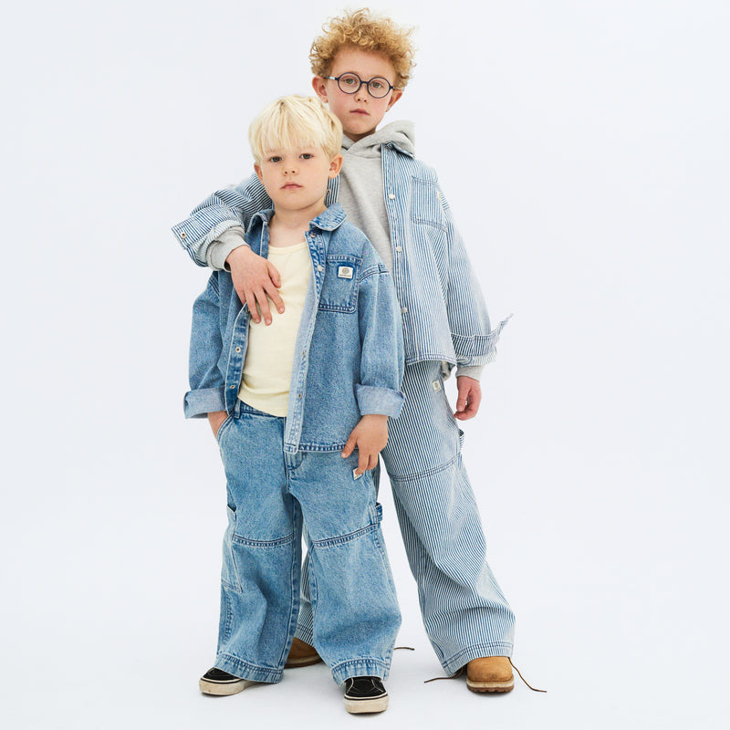 Wheat Collab Wheat x Pernille Teisbæk | Shirt L/S Pappo Shirts and Blouses 1043 blue