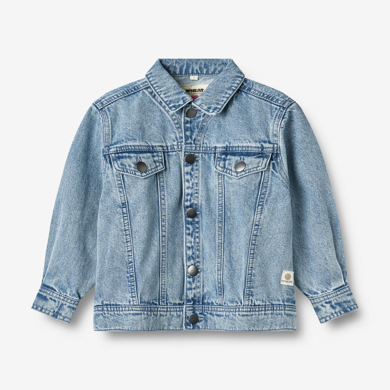 Wheat Collab Wheat x Pernille Teisbæk | Denim jacket Vive Jackets 1043 blue