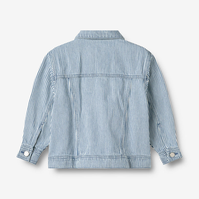 Wheat Collab Wheat x Pernille Teisbæk | Denim jacket Vive Jackets 9452 ink stripe