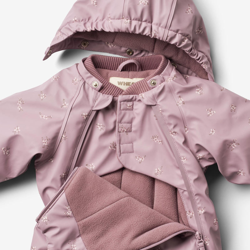 Wheat Outerwear Wintersuit Evig | Baby Snowsuit 1353 soft lilac flowers