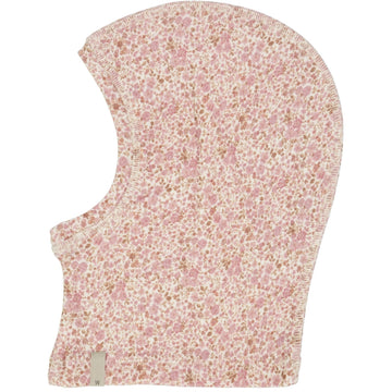 Wheat Wool Wool Balaclava Acc 9056 ivory flowers