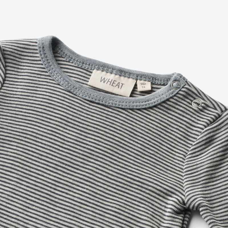 Wheat Wool Wool Body L/S Lucca Underwear/Bodies 1433 navy stripe