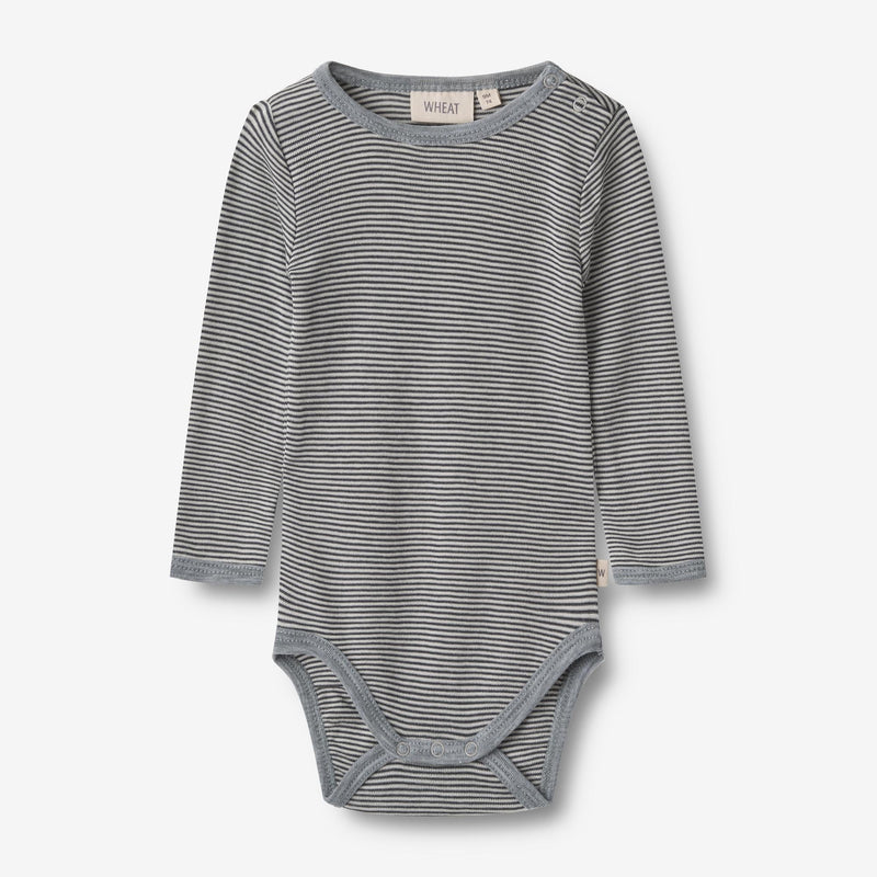 Wheat Wool Wool Body L/S Lucca Underwear/Bodies 1433 navy stripe