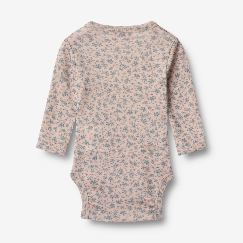 Wheat Wool Wool Body L/S Lucca Underwear/Bodies 1481 blue flowers