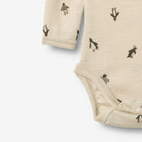 Wheat Wool Wool Body L/S Lucca Underwear/Bodies 9564 penguins