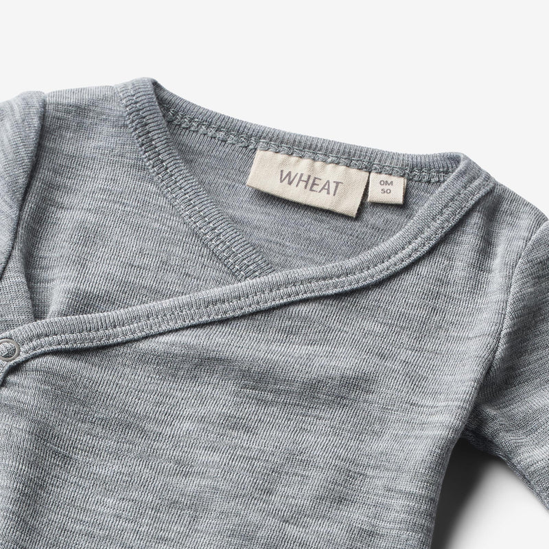 Wheat Wool Wool Body L/S Willow Underwear/Bodies 0224 melange grey