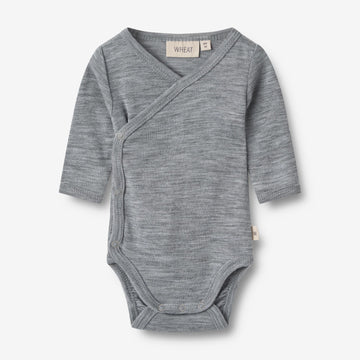 Wheat SMU Wool Body L/S Willow Underwear/Bodies 0224 melange grey