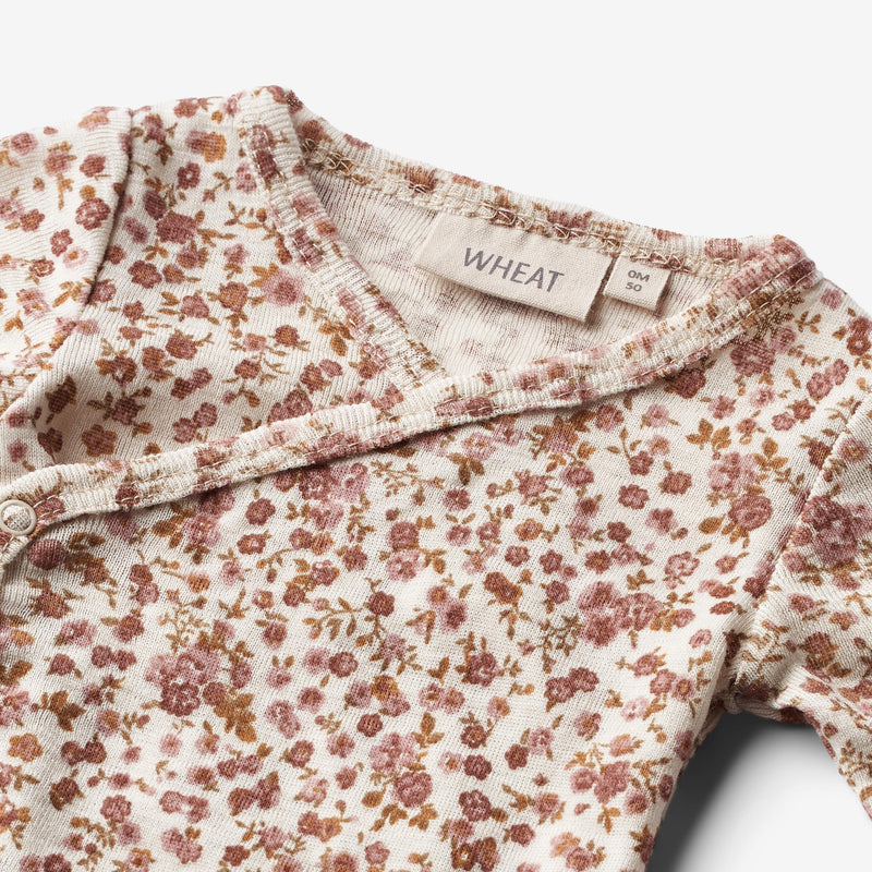 Wheat Wool Wool Body L/S Willow Underwear/Bodies 2475 rose flowers
