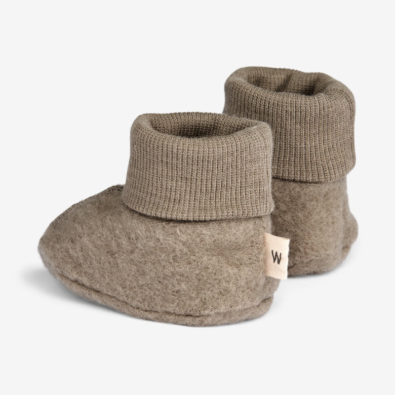 Wheat Wool Wool Fleece Booties | Baby Acc 0099 grey stone