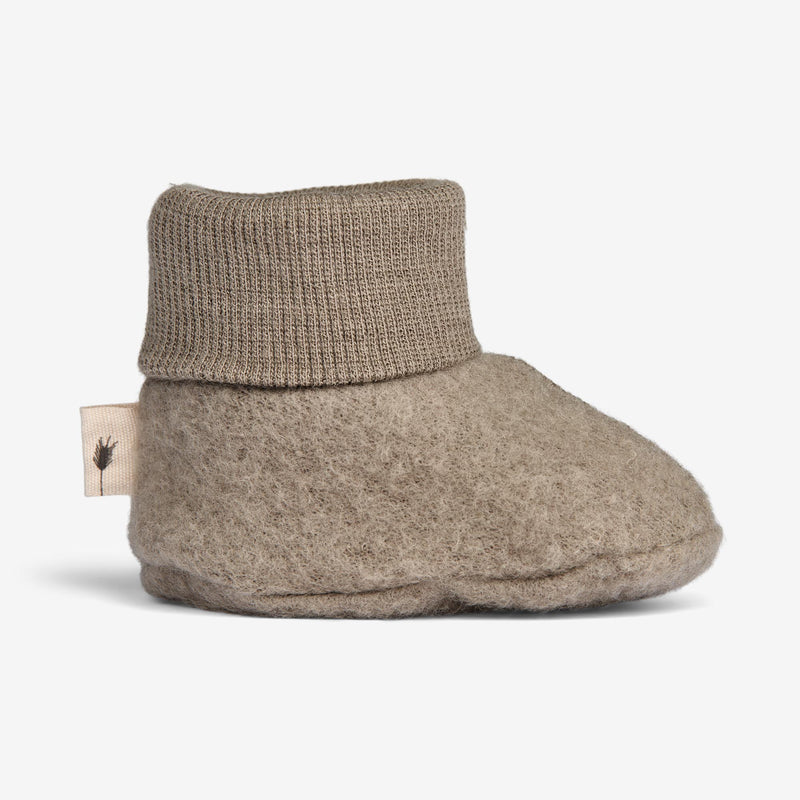 Wheat Wool Wool Fleece Booties | Baby Acc 0099 grey stone