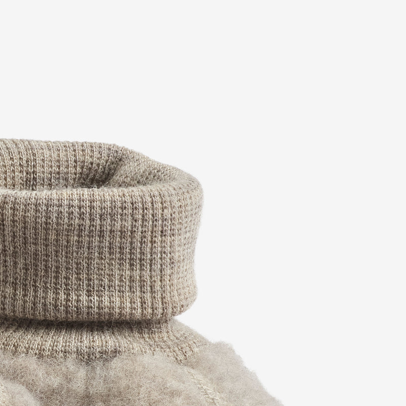 Wheat Wool Wool Fleece Booties Lei Accessory 3204 khaki melange