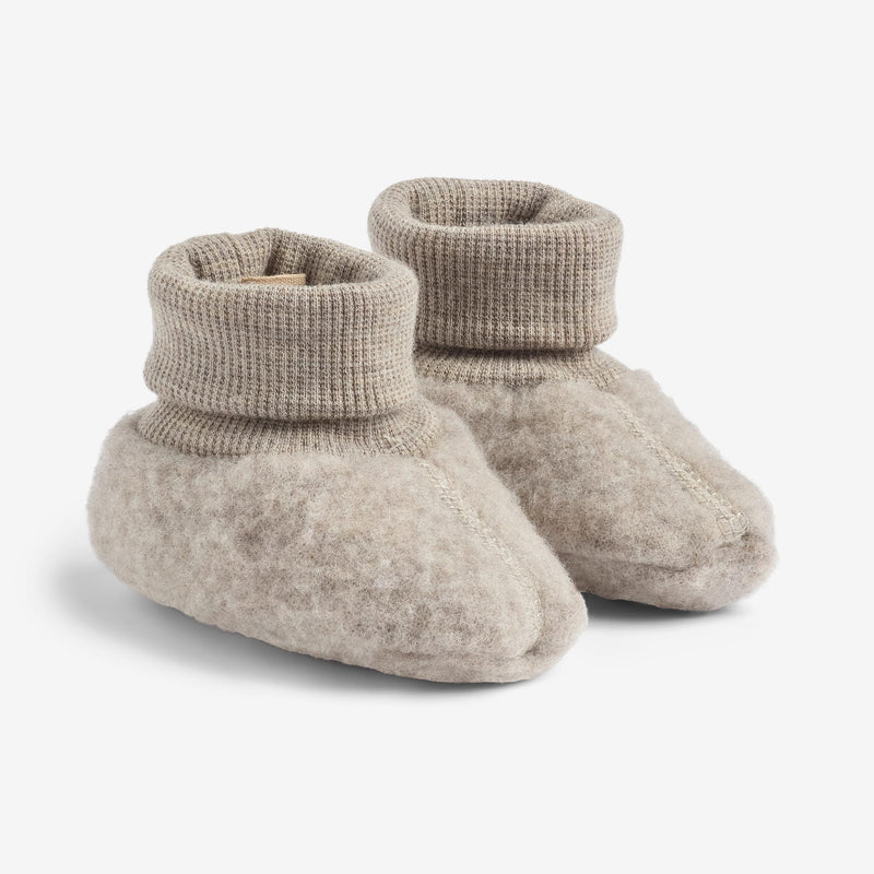 Wheat Wool Wool Fleece Booties Lei Accessory 3204 khaki melange