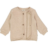 Wheat Wool Wool Fleece Cardigan Sweatshirts 3204 khaki melange