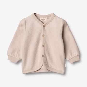 Wheat Wool Wool Fleece Cardigan | Baby Sweatshirts 1356 pale lilac