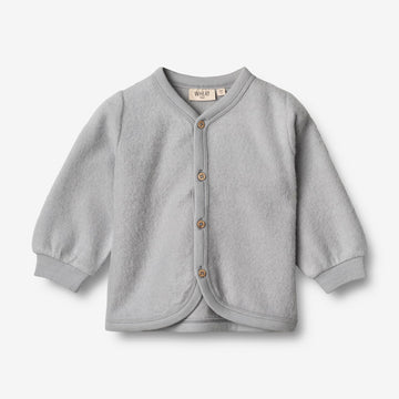 Wheat Wool Wool Fleece Cardigan | Baby Sweatshirts 1524 winter sky