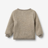 Wheat Outerwear Wool Fleece Cardigan Kari Cardigan 3204 khaki melange