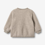Wheat Wool Wool Fleece Cardigan Kari Sweatshirt 3204 khaki melange