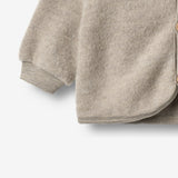 Wheat Wool Wool Fleece Cardigan Kari Sweatshirt 3204 khaki melange