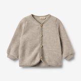Wheat Wool Wool Fleece Cardigan Kari Sweatshirt 3204 khaki melange