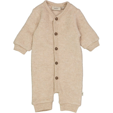 Wheat Wool Wool Fleece Jumpsuit Jumpsuits 3204 khaki melange