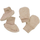 Wheat Wool Wool Fleece Mittens Acc 3204 khaki melange