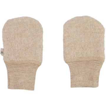 Wheat Wool Wool Fleece Mittens Acc 3204 khaki melange