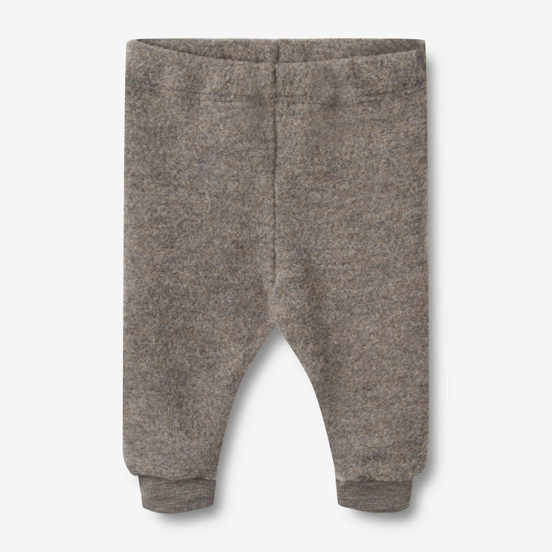 Wheat Wool Wool Fleece Trousers Kinnie Trousers 3015 brown melange