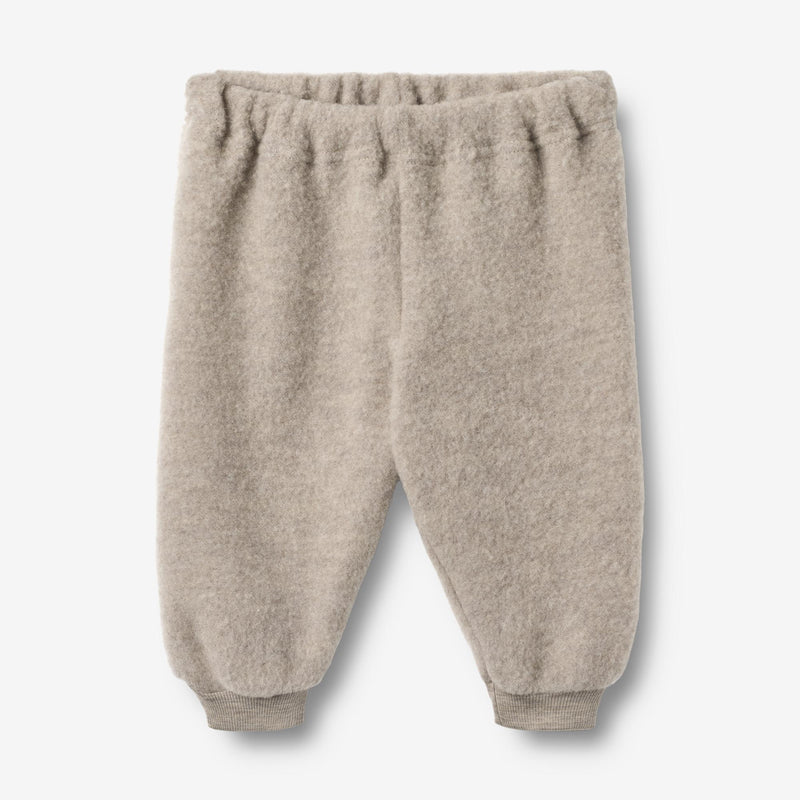 Wheat Wool Wool Fleece Trousers Kinnie Trousers 3204 khaki melange
