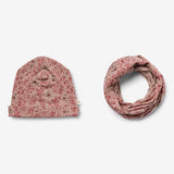 Wheat Wool Wool Hat & Neckwarmer Arta Acc 2392 cherry flowers