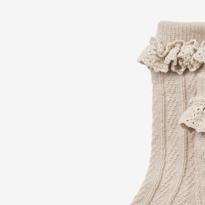 Wheat Main Wool Lace Socks Nora Socks/Tights 3191 offwhite