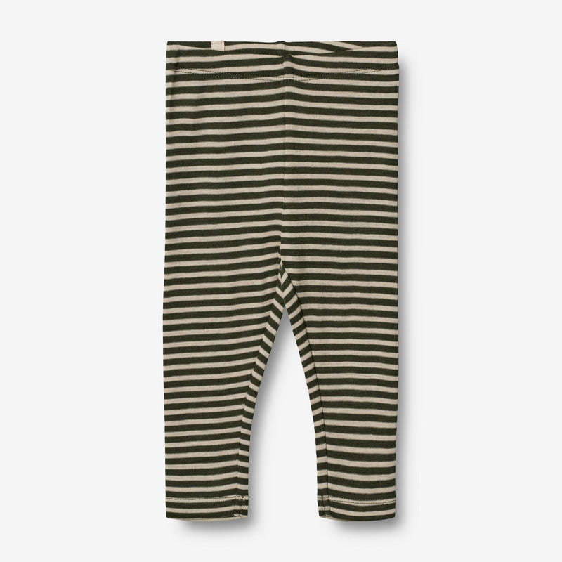 Wheat Wool Wool Leggings | Baby Leggings 4142 green stripe