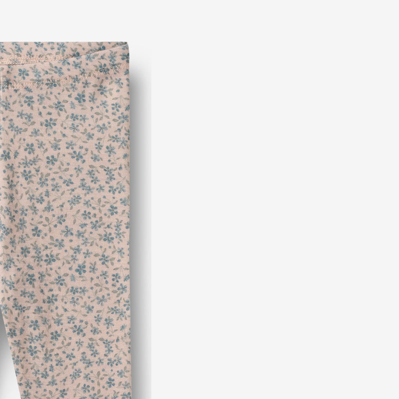Wheat Wool Wool Leggings Agi Legging 1481 blue flowers
