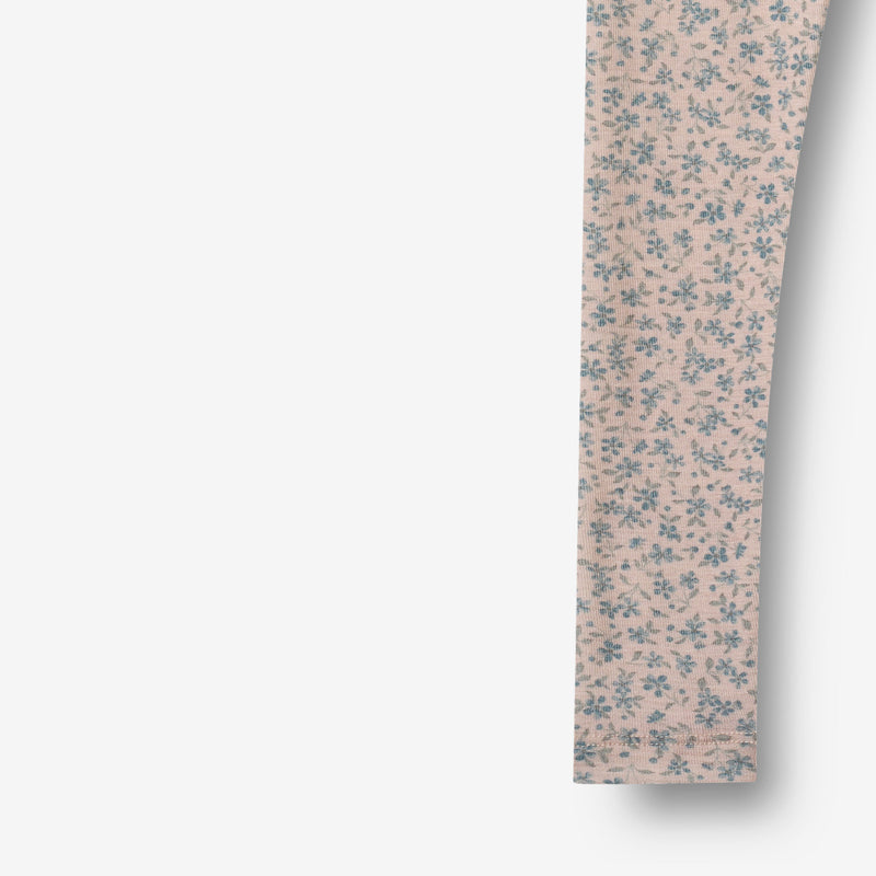Wheat Wool Wool Leggings Agi Legging 1481 blue flowers