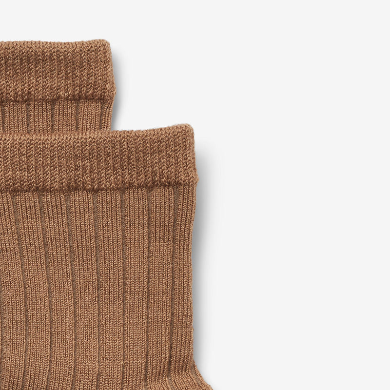 Wheat Main Wool Rib Socks Vilde Socks/Tights 5073 caramel