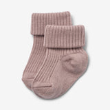 Wheat Main Wool Rib Socks Ziggy Socks/Tights 1135 dry rose