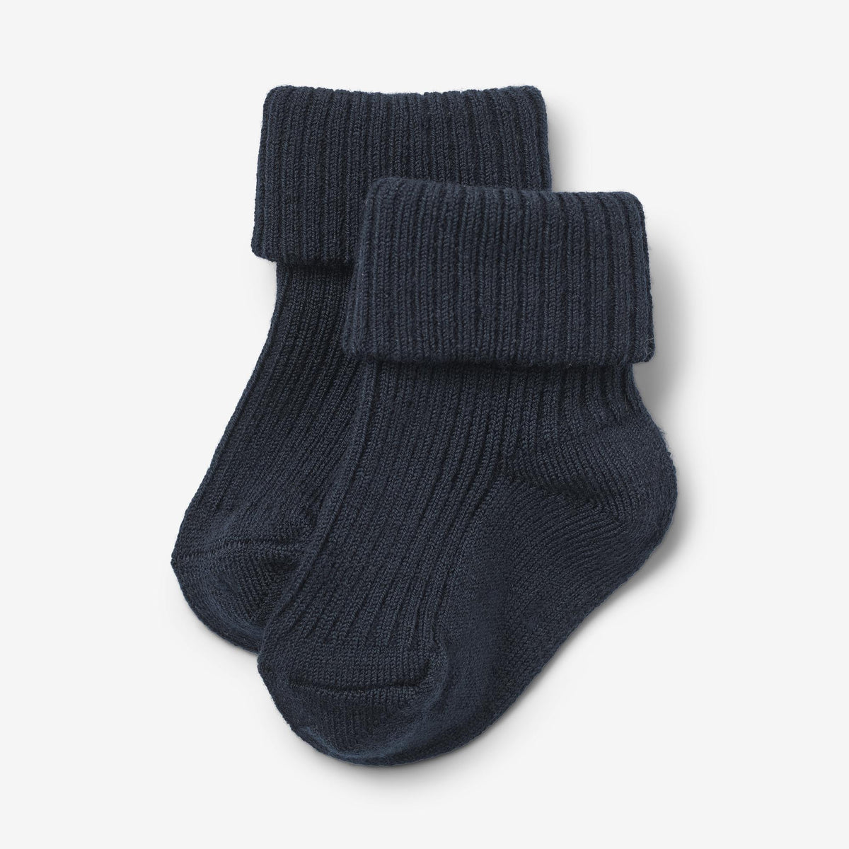 Wool Rib Socks Ziggy navy –